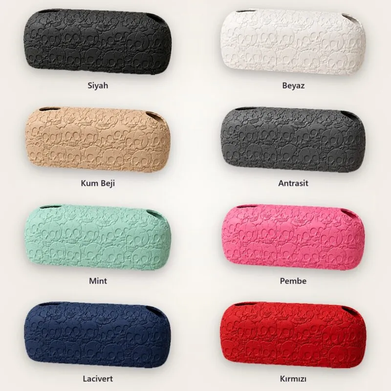 IQOS Iluma i kılıf Skull Texture, 8 renk: Siyah, Beyaz, Kum Beji, Antrasit, Mint, Pembe, Lacivert, Kırmızı