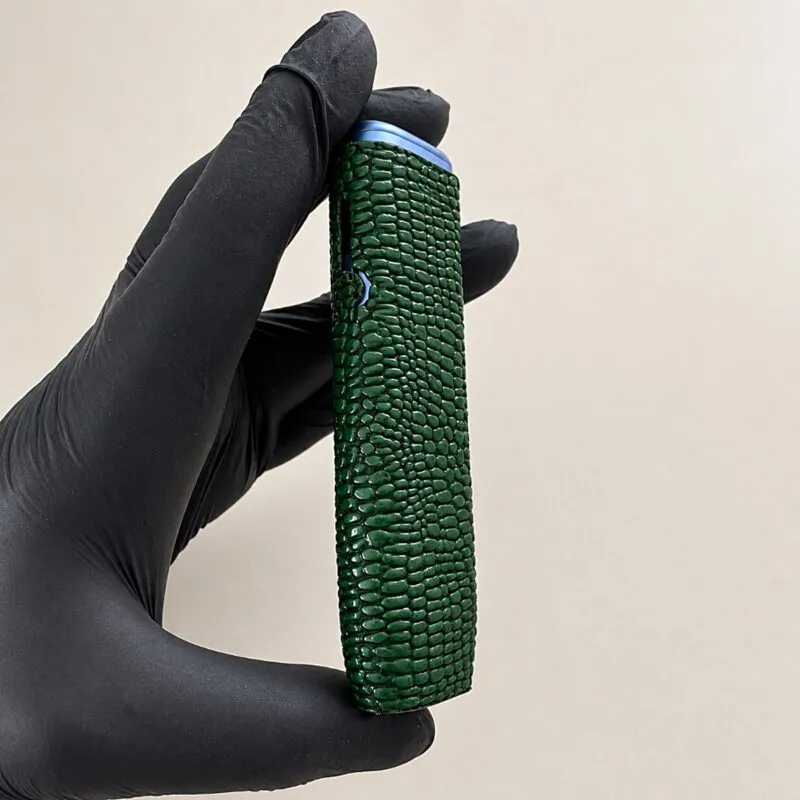 IQOS Iluma i One kılıf Snake Skin, koyu yeşil